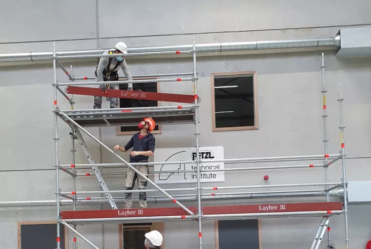 Formation de personnel au montage d'échafaudage 